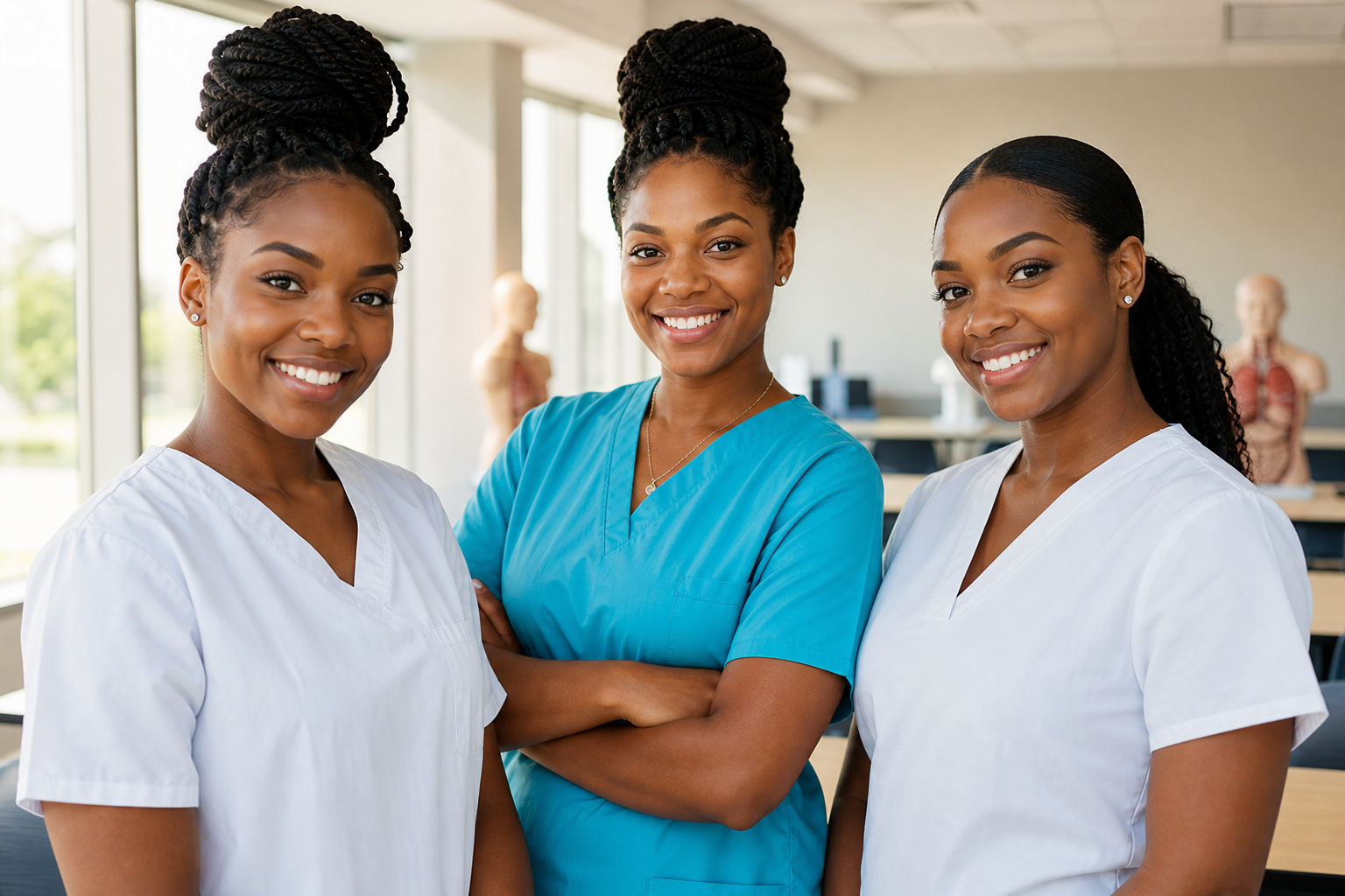 Apprenantes CTPG en formation auxiliaire de puériculture